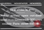 Standbild Outdoor Kunstausstellung New York United States USA, 1932, aus Sekunde 3 historischem Filmmaterial Videoclip 65675035152