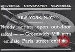 Standbild Outdoor Kunstausstellung New York United States USA, 1932, aus Sekunde 4 historischem Filmmaterial Videoclip 65675035152