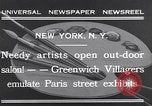 Standbild Outdoor Kunstausstellung New York United States USA, 1932, aus Sekunde 7 historischem Filmmaterial Videoclip 65675035152