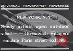 Standbild Outdoor Kunstausstellung New York United States USA, 1932, aus Sekunde 8 historischem Filmmaterial Videoclip 65675035152