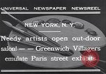 Standbild Outdoor Kunstausstellung New York United States USA, 1932, aus Sekunde 9 historischem Filmmaterial Videoclip 65675035152