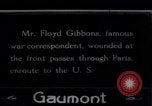 Image of Floyd Gibbons after wounding Paris France, 1918, second 1 stock footage video 65675035187