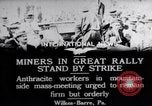 Standbild Kohle Grube Arbeiter im Streik Wilkes-Barre Pennsylvania USA, 1919, aus Sekunde 11 historischem Filmmaterial Videoclip 65675035195