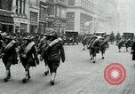 Image of troops march on the streets New York City USA, 1917, second 25 stock footage video 65675035260