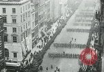 Image of troops march on the streets New York City USA, 1917, second 37 stock footage video 65675035260