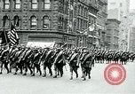 Image of troops march on the streets New York City USA, 1917, second 44 stock footage video 65675035260