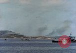 Image of US Navy warships shell Guam during World War II Guam, 1944, second 20 stock footage video 65675035328
