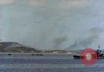 Image of US Navy warships shell Guam during World War II Guam, 1944, second 21 stock footage video 65675035328