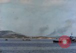 Image of US Navy warships shell Guam during World War II Guam, 1944, second 22 stock footage video 65675035328
