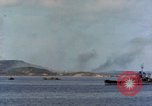 Image of US Navy warships shell Guam during World War II Guam, 1944, second 23 stock footage video 65675035328