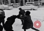 Image of Snow scene in Harlem New York City USA, 1963, second 58 stock footage video 65675035556
