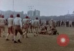 Image of Football field in racecourse infield Tsingtao China, 1946, second 6 stock footage video 65675035638