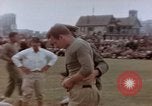 Image of Football field in racecourse infield Tsingtao China, 1946, second 10 stock footage video 65675035638
