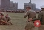 Image of Football field in racecourse infield Tsingtao China, 1946, second 13 stock footage video 65675035638