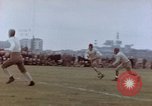 Image of Football field in racecourse infield Tsingtao China, 1946, second 28 stock footage video 65675035638