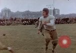 Image of Football field in racecourse infield Tsingtao China, 1946, second 32 stock footage video 65675035638