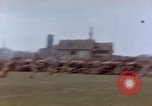 Image of Football field in racecourse infield Tsingtao China, 1946, second 37 stock footage video 65675035638
