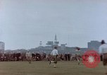 Image of Football field in racecourse infield Tsingtao China, 1946, second 40 stock footage video 65675035638