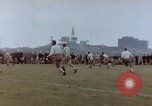 Image of Football field in racecourse infield Tsingtao China, 1946, second 42 stock footage video 65675035638