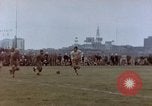 Image of Football field in racecourse infield Tsingtao China, 1946, second 48 stock footage video 65675035638