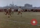 Image of Football field in racecourse infield Tsingtao China, 1946, second 49 stock footage video 65675035638