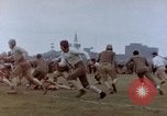 Image of Football field in racecourse infield Tsingtao China, 1946, second 53 stock footage video 65675035638