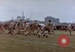 Image of Football field in racecourse infield Tsingtao China, 1946, second 57 stock footage video 65675035638