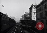 Image of Elevated train of the Interborough Rapid Transit System in Manhattan New York City USA, 1916, second 23 stock footage video 65675035665