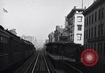 Image of Elevated train of the Interborough Rapid Transit System in Manhattan New York City USA, 1916, second 24 stock footage video 65675035665