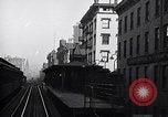 Image of Elevated train of the Interborough Rapid Transit System in Manhattan New York City USA, 1916, second 26 stock footage video 65675035665