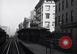 Image of Elevated train of the Interborough Rapid Transit System in Manhattan New York City USA, 1916, second 27 stock footage video 65675035665