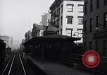 Image of Elevated train of the Interborough Rapid Transit System in Manhattan New York City USA, 1916, second 28 stock footage video 65675035665