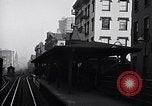 Image of Elevated train of the Interborough Rapid Transit System in Manhattan New York City USA, 1916, second 29 stock footage video 65675035665