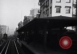 Image of Elevated train of the Interborough Rapid Transit System in Manhattan New York City USA, 1916, second 30 stock footage video 65675035665