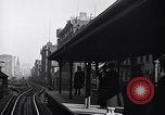 Image of Elevated train of the Interborough Rapid Transit System in Manhattan New York City USA, 1916, second 37 stock footage video 65675035665