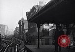 Image of Elevated train of the Interborough Rapid Transit System in Manhattan New York City USA, 1916, second 39 stock footage video 65675035665