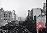 Image of Elevated train of the Interborough Rapid Transit System in Manhattan New York City USA, 1916, second 40 stock footage video 65675035665