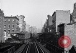 Image of Elevated train of the Interborough Rapid Transit System in Manhattan New York City USA, 1916, second 41 stock footage video 65675035665