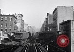 Image of Elevated train of the Interborough Rapid Transit System in Manhattan New York City USA, 1916, second 42 stock footage video 65675035665
