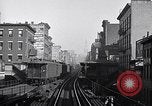 Image of Elevated train of the Interborough Rapid Transit System in Manhattan New York City USA, 1916, second 43 stock footage video 65675035665