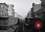 Image of Elevated train of the Interborough Rapid Transit System in Manhattan New York City USA, 1916, second 45 stock footage video 65675035665
