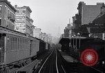 Image of Elevated train of the Interborough Rapid Transit System in Manhattan New York City USA, 1916, second 46 stock footage video 65675035665