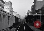 Image of Elevated train of the Interborough Rapid Transit System in Manhattan New York City USA, 1916, second 47 stock footage video 65675035665