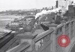 Image of Seam locomotive pulling train up the West side of Manhattan New York City USA, 1915, second 3 stock footage video 65675035688