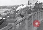 Image of Seam locomotive pulling train up the West side of Manhattan New York City USA, 1915, second 5 stock footage video 65675035688