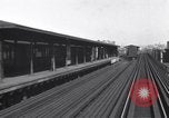 Image of Seam locomotive pulling train up the West side of Manhattan New York City USA, 1915, second 21 stock footage video 65675035688