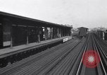 Image of Seam locomotive pulling train up the West side of Manhattan New York City USA, 1915, second 23 stock footage video 65675035688