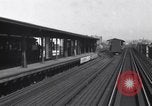 Image of Seam locomotive pulling train up the West side of Manhattan New York City USA, 1915, second 24 stock footage video 65675035688