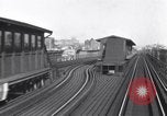 Image of Seam locomotive pulling train up the West side of Manhattan New York City USA, 1915, second 29 stock footage video 65675035688