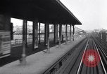 Image of Seam locomotive pulling train up the West side of Manhattan New York City USA, 1915, second 36 stock footage video 65675035688